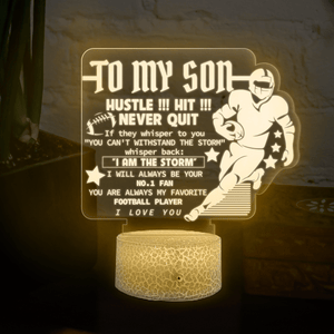 3D Led Light - American Football - To My Son - I Love You - Glca16007