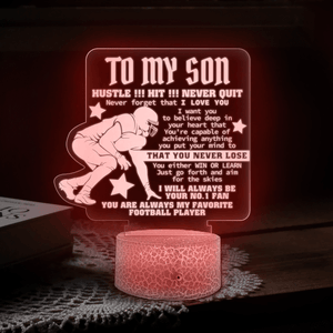 3D Led Light - American Football - To My Son - Never Forget That I Love You - Glca16017