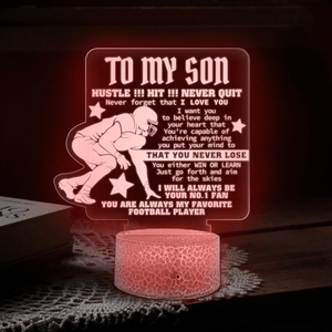 3D Led Light - American Football - To My Son - Never Forget That I Love You - Glca16017