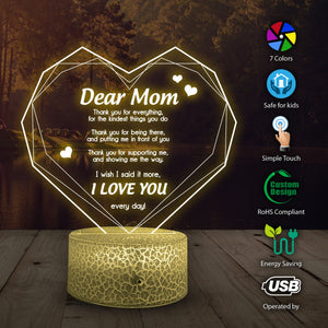 3D Led Light - Family - To Mom - I Love You - Glca19017