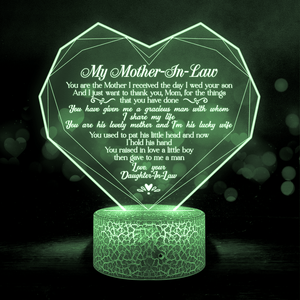 3D Led Light - Family - To My Mother-In-Law - I Just Want To Thank You, Mom, For The Things That You Have Done - Glca19029