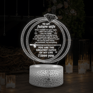 3D Led Light - Fishing - To My Future Wife - You Are The Greatest Catch Of My Life - Glca25003