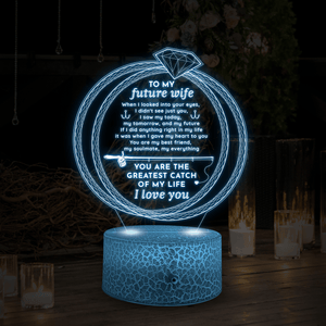 3D Led Light - Fishing - To My Future Wife - You Are The Greatest Catch Of My Life - Glca25003