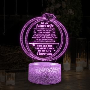 3D Led Light - Fishing - To My Future Wife - You Are The Greatest Catch Of My Life - Glca25003