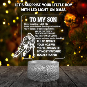 3D Led Light - Hockey - To My Son - I'll Be Always Your No.1 Fan - Glca16015