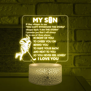 3D Led Light - Hockey - To My Son - You Can't Withstand The Storm - Glca16019
