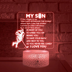 3D Led Light - Hockey - To My Son - You Can't Withstand The Storm - Glca16019