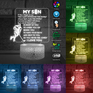 3D Led Light - Hockey - To My Son - You Can't Withstand The Storm - Glca16019