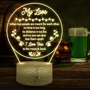 3D Led Light - Irish - My Love - I Love You To The Moon & Back - Glca13002