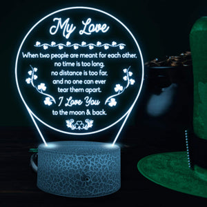 3D Led Light - Irish - My Love - I Love You To The Moon & Back - Glca13004