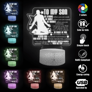 3D Led Light - Soccer - To My Son - Be Humble When You Are Victorious - Glca16013