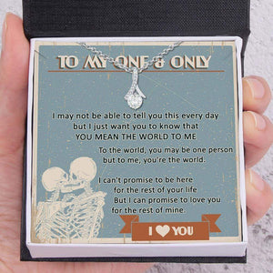 Alluring Beauty Necklace - Skull - To My One & Only - I Love You - Gnga13003