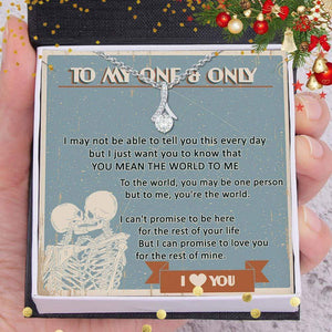 Alluring Beauty Necklace - Skull - To My One & Only - I Love You - Gnga13003