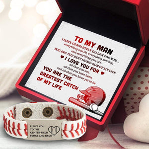 Baseball Bracelet - Baseball - To My Man - I Have Completely Fallen For You... - Gbzj26002