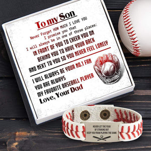 Baseball Bracelet - Baseball - To My Son - From Dad - My Favorite Baseball Player - Gbzj16002
