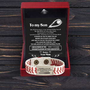 Baseball Bracelet - Baseball - To My Son - From Mom - I Will Always Next To You So You Never Feel Lonely - Gbzj16016