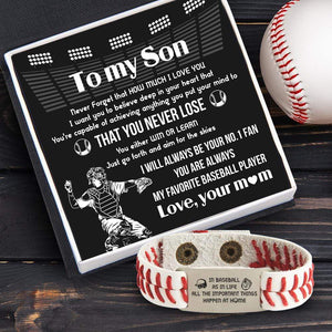 Baseball Bracelet - Baseball - To My Son - From Mom - Just Go Forth And Aim For The Skies - Gbzj16004