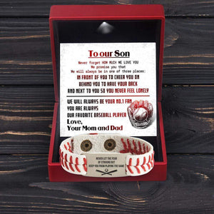 Baseball Bracelet - Baseball - To My Son - Never forget how much I love you - Gbzj16009