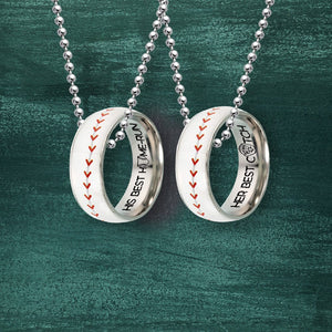 Baseball Couple Pendant Necklaces - Baseball - To My Man - Sometimes I Wish I Could Turn Back The Clock - Gner26008