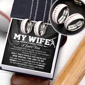 Baseball Couple Pendant Necklaces - To My Wife - If I Could Give You One Thing In My Life - Gner15002