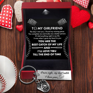 Baseball Glove Keychain - Baseball - To My Girlfriend - You Are The Best Catch Of My Life - Gkax13012