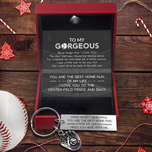 Baseball Glove Keychain - Baseball - To My Gorgeous - I Found My Missing Piece - Gkax13008