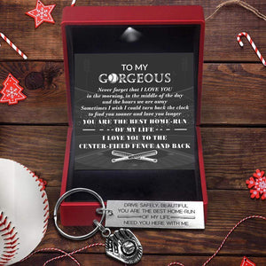 Baseball Glove Keychain - Baseball - To My Gorgeous - I Love You - Gkax13006