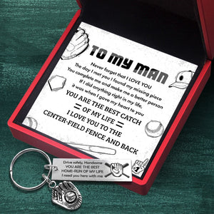 Baseball Glove Keychain - Baseball - To My Man - Never Forget That I Love You- Gkax26026