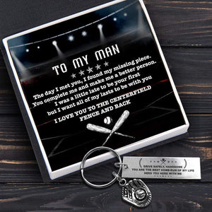 Baseball Glove Keychain - Baseball - To My Man - You Are The Best Home-Run Of My Life - Gkax26005