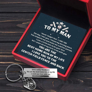 Baseball Glove Keychain - Baseball - To My Man - You Complete Me And Make Me A Better Person - Gkax26012