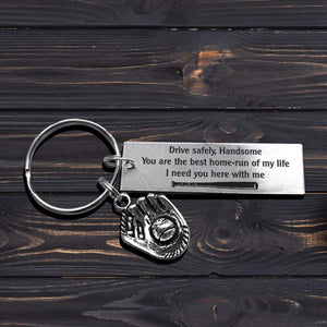 Baseball Glove Keychain - Baseball - To My Man - You Complete Me And Make Me A Better Person - Gkax26012