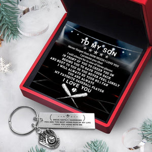 Baseball Glove Keychain - Baseball - To My Son - Never Forget That How Much I Love You - Gkax16007