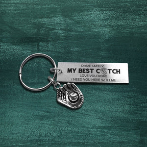Baseball Glove Keychain - Softball - To My Man - Drive Safely, My Best Catch - Gkax26025