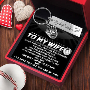 Baseball Glove Keychain - To My Wife - The Day I Met You I Found My Missing Piece - Gkax15001
