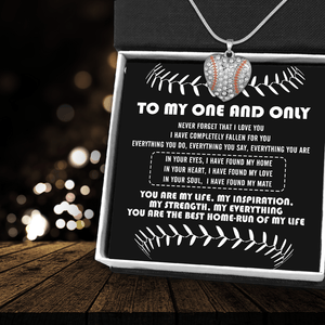 Baseball Heart Necklace - Baseball - To My One And Only - You Are My Life, My Inspiration - Gnd13016