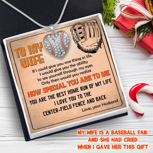 Baseball Heart Necklace - Baseball - To My Wife - How Special You Are To Me - Gnd15021