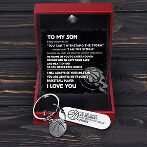 Basketball Keychain - Basketball - To My Son - I Will Always Be Your No.1 Fan - Gkbd16007