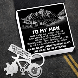 Bike Multitool Repair Keychain - Cycling - To My Man - Sometimes I Wish I Could Turn Back The Clock - Gkzn26003
