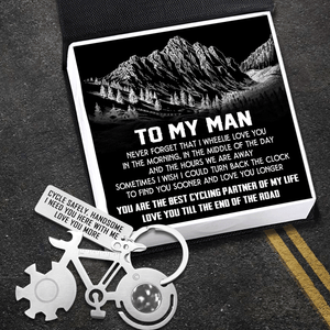 Bike Multitool Repair Keychain - Cycling - To My Man - Sometimes I Wish I Could Turn Back The Clock - Gkzn26003