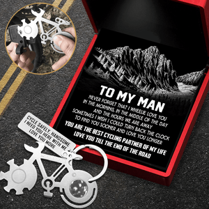 Bike Multitool Repair Keychain - Cycling - To My Man - Sometimes I Wish I Could Turn Back The Clock - Gkzn26003