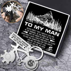 Bike Multitool Repair Keychain - Cycling - To My Man - You Are The Road Of Love - Gkzn26008