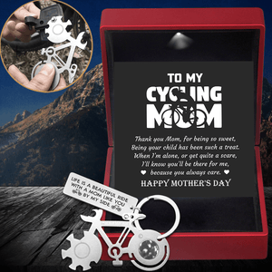 Bike Multitool Repair Keychain - Cycling - To My Mom - Life Is A Beautiful Ride With A Mom Like You By My Side - Gkzn19002