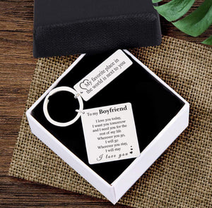 Calendar Keychain - To My Boyfriend - My Favorite Place In The World Is Next To You - Gkr12001