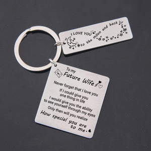 Calendar Keychain - To My Future Wife - I Love You To The Moon And Back - Gkr25001