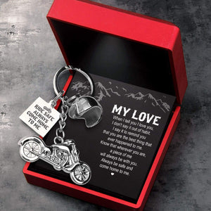 Classic Bike Keychain - My Love - A Piece Of Me Will Always Be With You - Gkt26003