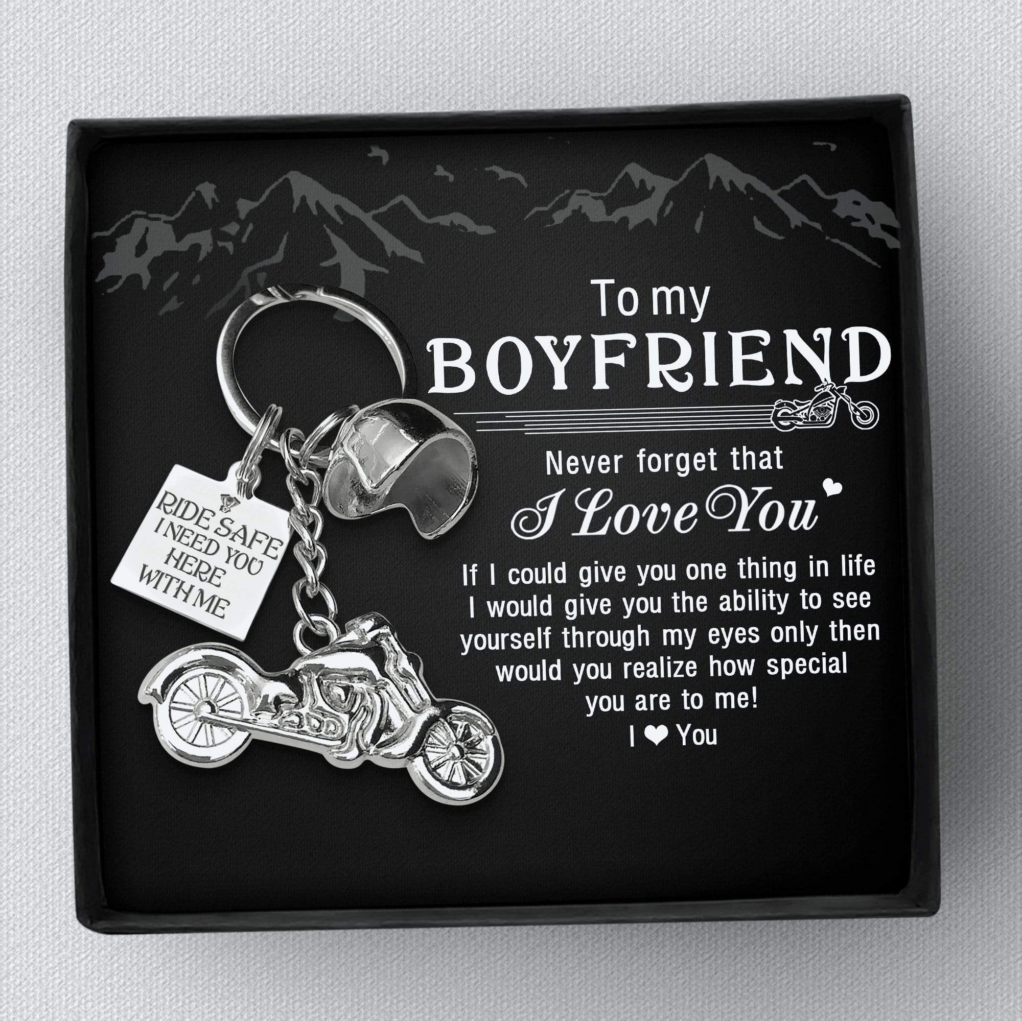 Classic Bike Keychain - To My Boyfriend - Ride Safe I Need You Here With Me - Gkt12001