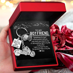 Classic Bike Keychain - To My Boyfriend - The Greatest Rider Of My Life - Gkt12003