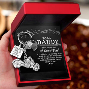 Classic Bike Keychain - To My Daddy - Ride Safe I Need You Here With Me - Gkt18001