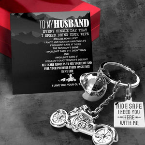 Classic Bike Keychain - To My Husband - I Need You Here With Me - Gkt14012