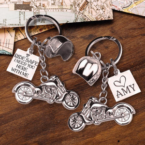 Classic Bike Keychain - To My Husband - Ride Safe I Need You Here With Me - Gkt14001